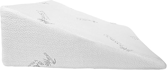 7.5 Inch Bed Wedge Pillow for Acid Reflux or Sleeping | 1.5 Inch Memory Foam Top with Stay Cool Cover | Incline Leg Elevation Pillows | Ideal for Gerd, Heartburn, and Snoring (30.5"Wx33"Lx12"H)
