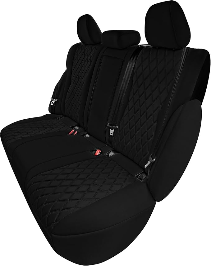 FH Group Custom-Fit Car Seat Covers Specifically Made for 2021-2026 Nissan Rogue, Rear Set Black Ultraflex Neoprene Waterproof Automotive Seat Cover
