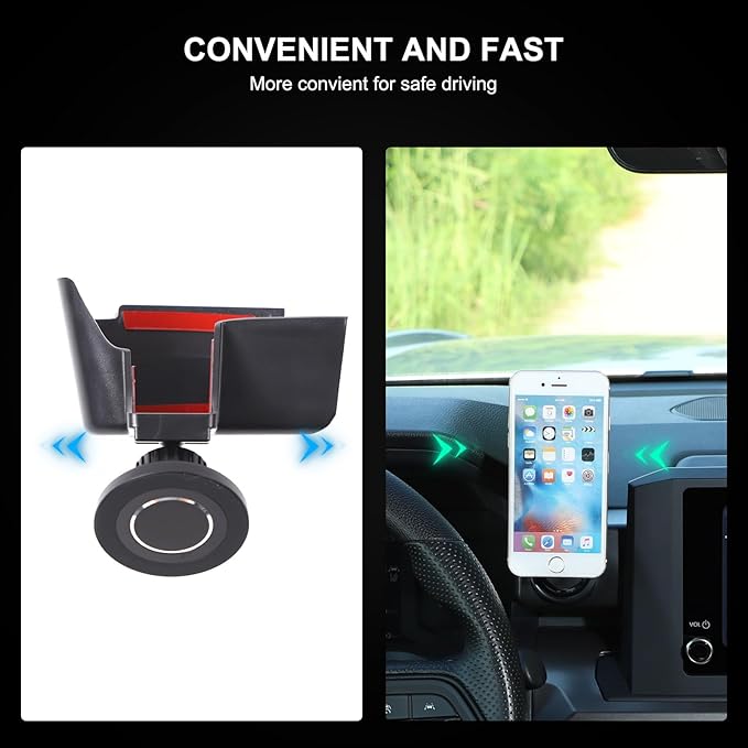 TOYCIDFG Magnetic Phone Holder Rotatable Compatible with Toyota Tacoma 2024 2025 2026, Dashboard Start Button Attached Car Phone Mounted Accessories (8-inch Screen)
