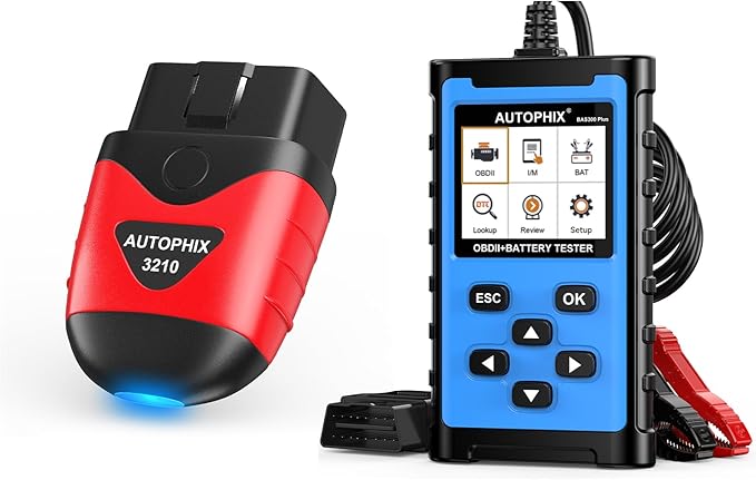AUTOPHIX 3210 OBD2 Scanner Bluetooth Code Reader with AUTOPHIX BAS300 Plus OBD2 Scanner & Battery Tester
