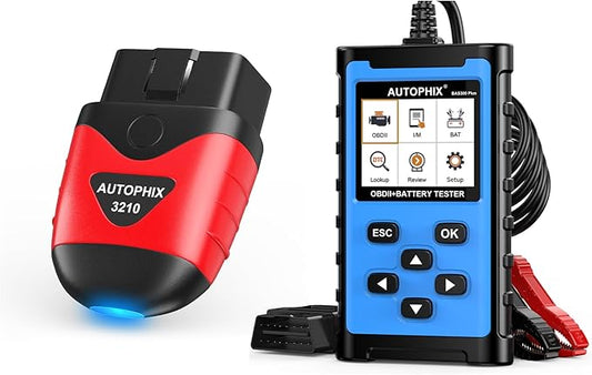 AUTOPHIX 3210 OBD2 Scanner Bluetooth Code Reader with AUTOPHIX BAS300 Plus OBD2 Scanner & Battery Tester