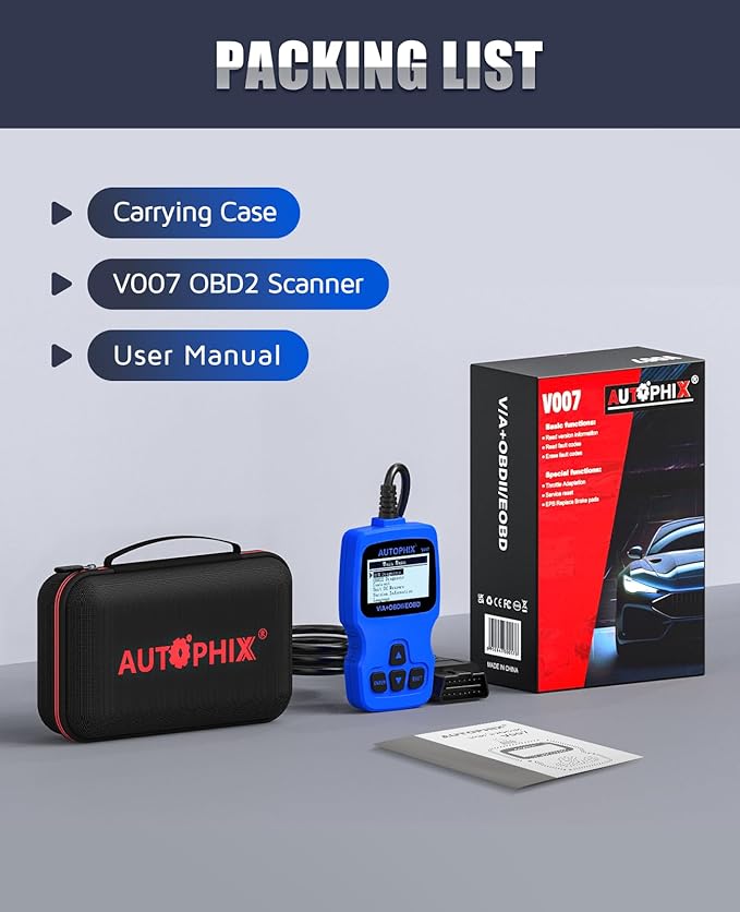 AUTOPHIX V007 OBD Scanner for VW Volkswagen, Audi Skoda Seat Golf Passat Code Reader Diagnostic Tool, Check Engine Light/Oil Reset/Throttle Position Adaption/EPB Reset