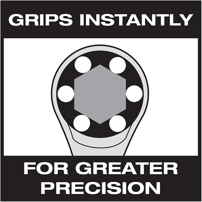Zero Degree 38141 Ultra-Precise 7-Piece Gearless Ratchet Wrench Set – Nickel Plated High-Carbon Steel with ASME Certified Torque – Durable & Rust-Resistant – Perfect for Tight Spaces, Metric