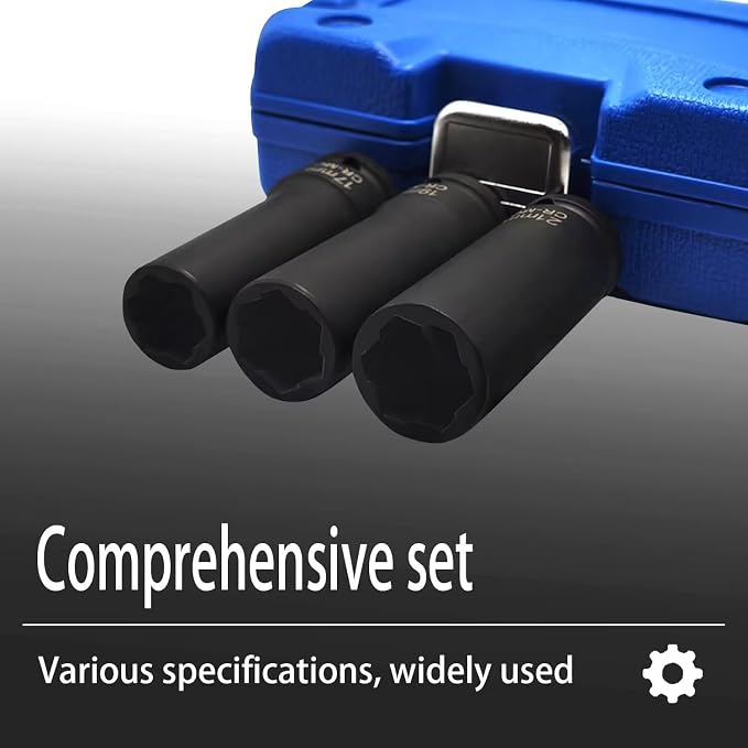3PCS Twist Lug Nut Socket Set - 1/2 inch Drive Damaged Wheel Nut Lock Remover Extractor - Rusted & Stubborn Locking wheelNut Removal Tool Kit with Metric 17mm 19mm 21mm Sockets