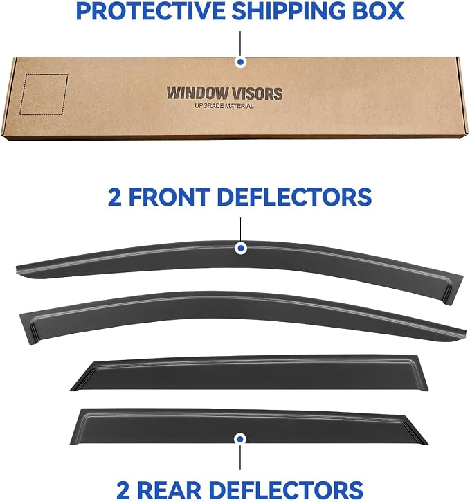 Window Visors Rain Guards for 2022 2023 2024 2025 2026 Hyundai Tucson, Out-Channel Window Vent Wind Deflectors Visors Shades for 22 23 24 25 26 Tucson SE SEL N-Line Limited