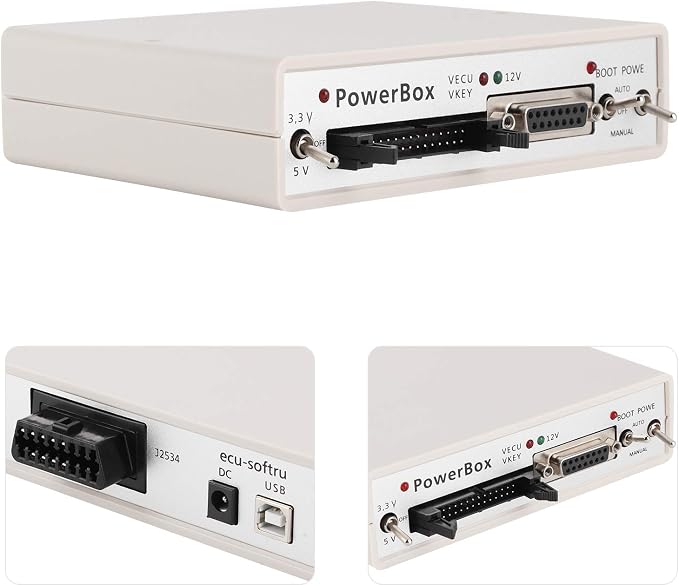 ECU Openport Power Box,ECU Power Box Flash with Full Adapters Compatible with JTAG Works ECU Openport US Plug 100-240V