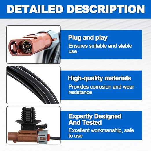 Reverse Camera Cable Harness Assembly HC3Z-14D202-M Compatible with 2017-2022 Ford F-250 F-350 Super Duty (w/Towing System)