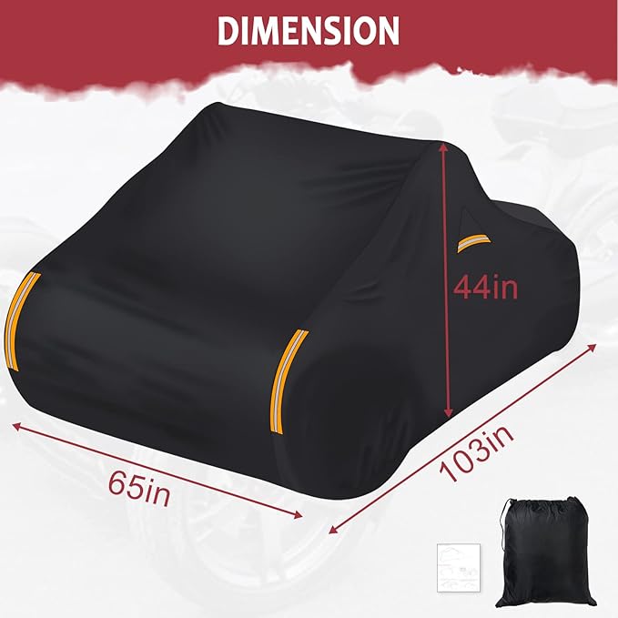 StarknightMT Ryker Cover Compatible with 2019-2026 Can-Am Ryker 900 600 Sport Rally Edition All-Weather PU Waterproof Cover for Indoor Outdoor Snow Rain Dust Sun Protection Accessories Vent