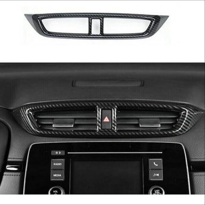 12Pcs Car Carbon Fiber Style Interior Kits Decoration Cover Trim for Honda CRV CR-V 2017 2018 2019 2020 2021 2022 (Carbon Fiber Color)