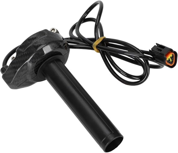Funparts Carbon Fiber Twist Throttle Assembly Handle Kit + Throttle Cable for Surron Sur Ron LBX X260 X160 Electric Dirt Bike