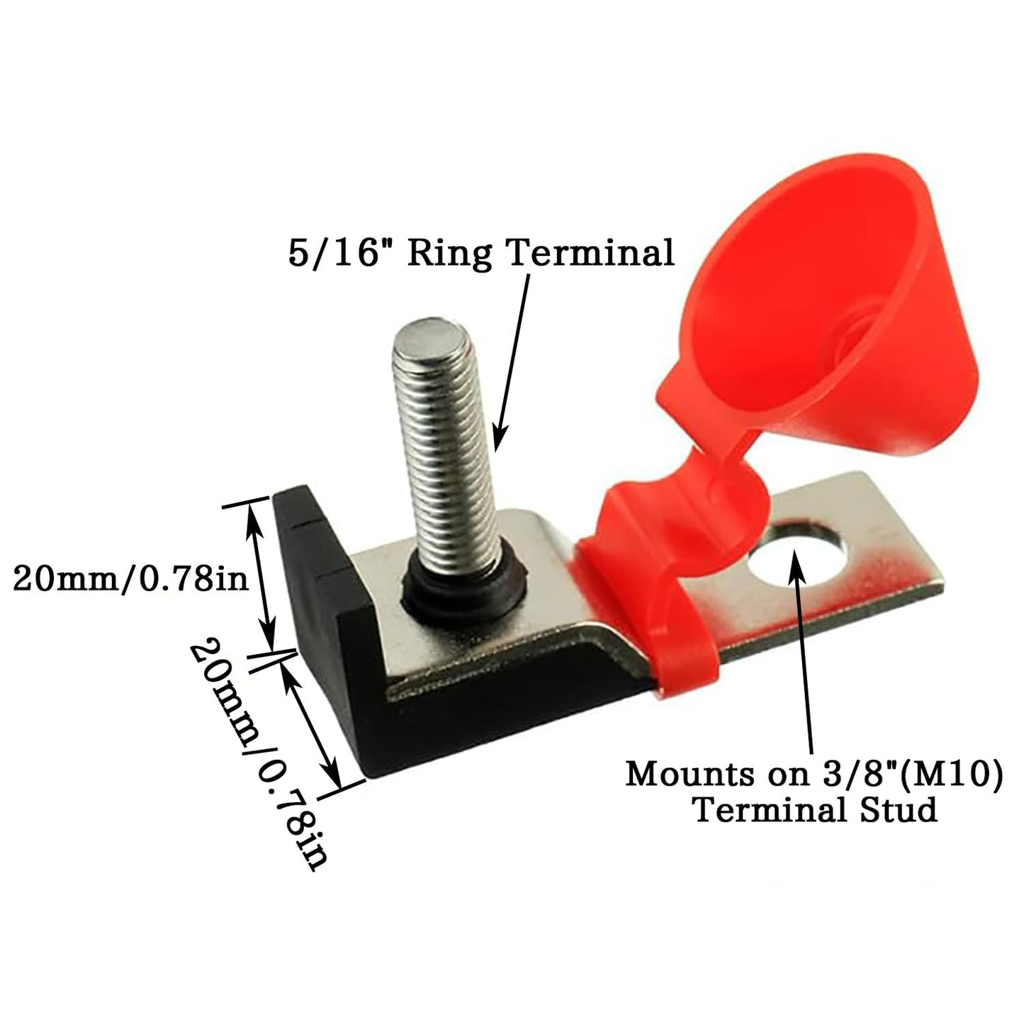 MRBF Terminal Fuse Block 60 AMP Marine Rated Battery Fuse 58V DC Max IP66 Waterproof Fuse Holder 60A