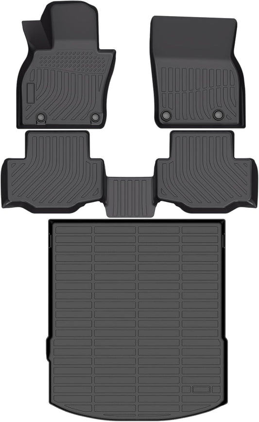Floor Mats & Cargo Liner Set Custom Fit for Mazda CX-70,CX 70 PHEV 2025 All Weather Protection for Car Mats Anti-Slip TPE Odorless Floor Liners Mazda CX-70 Accessories Waterproof Trunk Mat, Black