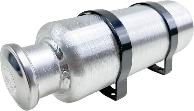 JSD 0.48 Gallon 4” x 10" Aluminum Vertical Small Gas Tank Fuel Cell Tank 1/4" NPT Outlet