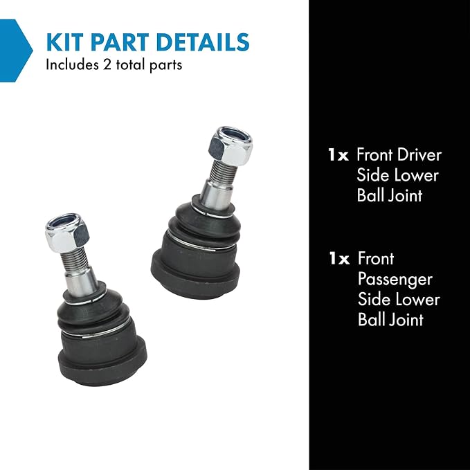 TRQ Front Lower Ball Joint Driver and Passenger Side Compatible with 1995-2002 Ford Crown Victoria 1995-2002 Lincoln Town Car 1995-2002 Mercury Grand Marquis