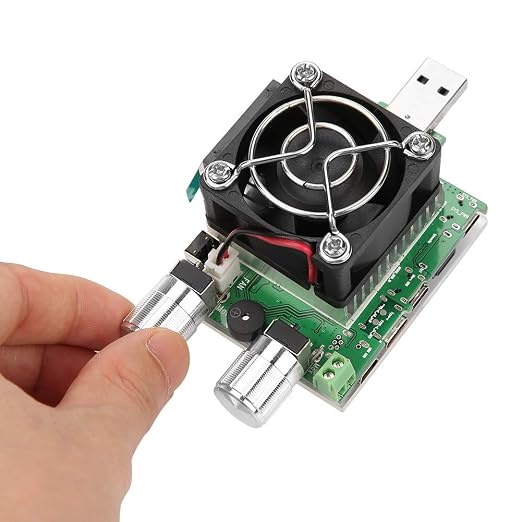 35W Adjustable USB Load Tester with LCD, Constant Current Electronic Load for Battery Voltage Capacity Testing