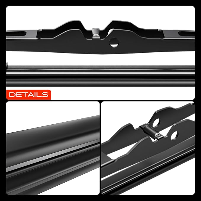 A-Premium 24"+16"+12" Windshield Wiper Blades Compatible with Hyundai Tucson 2005 2006 2007 2008 2009 - Front Rear Wipers Blade Set, Hook/Pin Arm Connector, with Wear Indicator & Towel (Pack of 3)