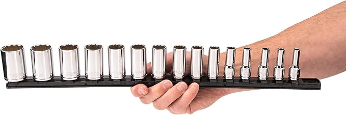 TEKTON 3/8 Inch Drive 12-Point Socket Set, 45-Piece | SHD91127