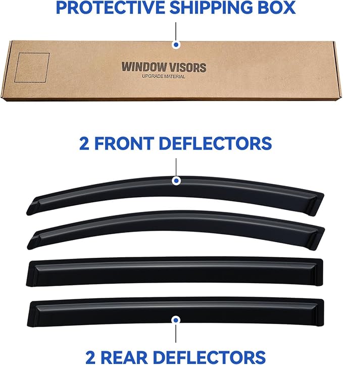 Window Visors Rain Guards for 2011-2017 Honda Odyssey, Out-Channel Window Vent Wind Deflectors Visors Shades for 11 12 13 14 15 16 17 Honda Odyssey