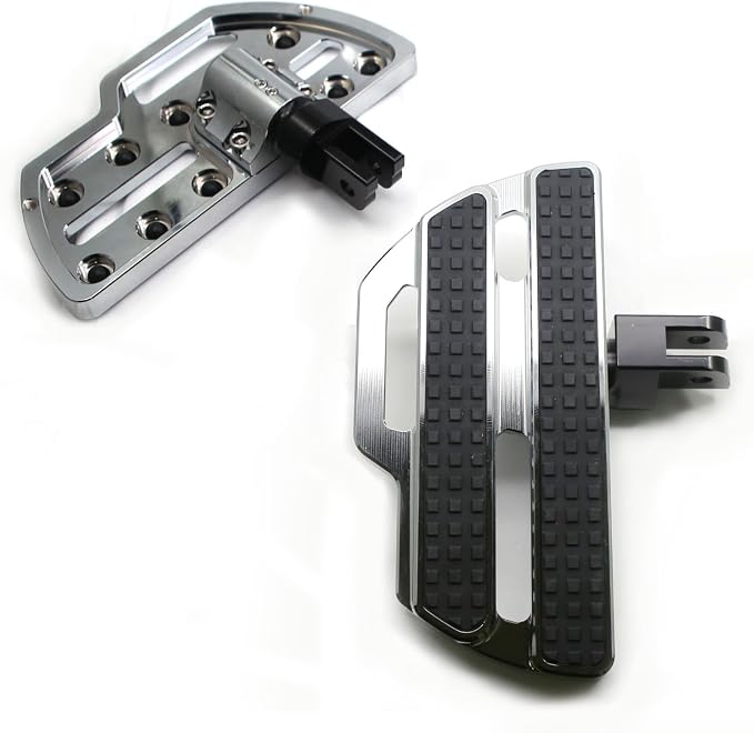 MZS Motorcycle Foot Pegs Front Compatible with Goldwing GL1800 GL 1800 2001-2024, Adjustable Gold Wing Driver Floorboards Touring Rider Footboards Accessories Chrome