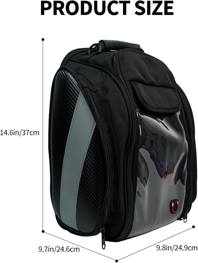 Motorcycle Tank Bag Universal Waterproof Oxford Fabric with Strong Magnetic，Magnetic Tank Bag, fits Harley Davidson, Indian, Honda, Yamaha, Suzuki and more