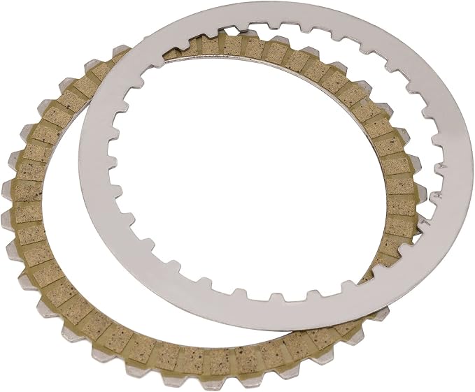 AHL Motorcycle Yellow Clutch Plates & Steel Friction Plate For Harley XL883 2004-2008 XL1200 1200X48 SPORTSTER 1991-2011; Bad Boy FXSTSB Dyna Glide Electra OEM:37911-90 307-30-10011 8146-0100