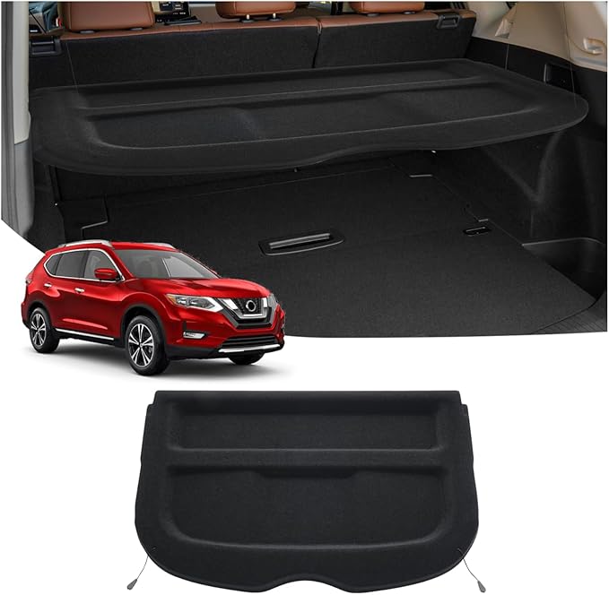 Powerty Cargo Cover for 2017-2023 Nissan Rogue Sport Accessories(Not for Nissan Rogue) Trunk Cover Trunk Shielding Shade Cargo Luggage Cover Black (Can Withstand The Load)