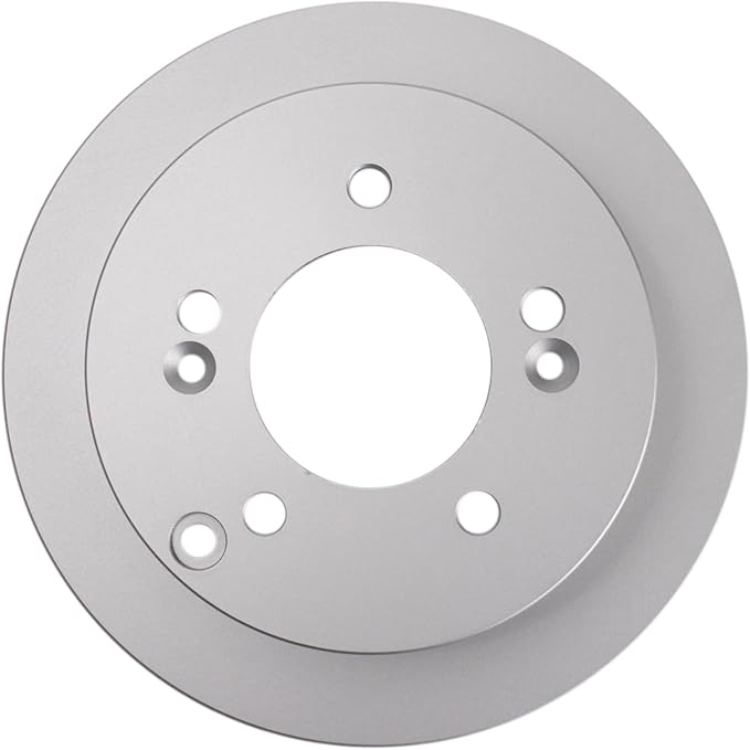 TRQ Rear Brake Rotor Set G Coated Solid Compatible with 2001 Hyundai XG300 2002-2005 XG350 2005-2010 Sonata 2005-2009 Tucson 2006-2010 Kia Optima 2005-2010 Sportage