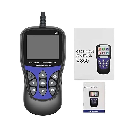 Automobile Fault Detector, V850 Car Diagnostic Scanner OBD2 Engine Check Automotive Code Reader Battery Multi-Languages