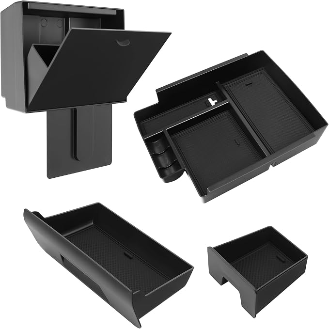 BlBLOZ 3PCS Center Console Organizer Compatible with 2014-2024 Toyota 4Runner Accessories, Center Console Hidden Box Organizer and Center Console Cubby Drawers for Toyota 4Runner Interior Accessories