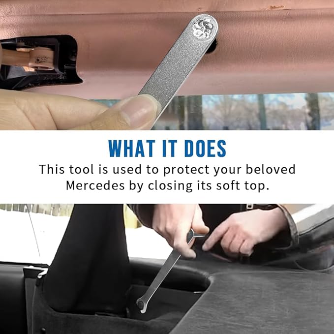 motoparty Soft Top Hand Operated Manual Override Tool for Mercedes W129 R129 Replace for OEM Number A1295810066 Made of Stainless Steel