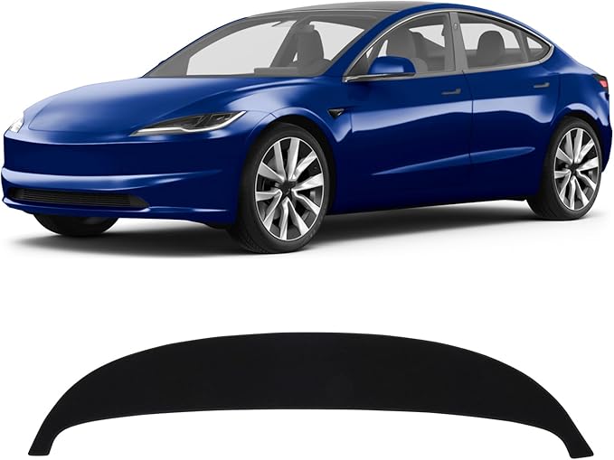 KUST Black Dash Cover for 2024-2026 Tesla Model 3 Highland / 2025-2026 Tesla Model Y Juniper Dashboard Cover Accessories for Model 3 Highland/Model Y Juniper Non-Slip Polyester