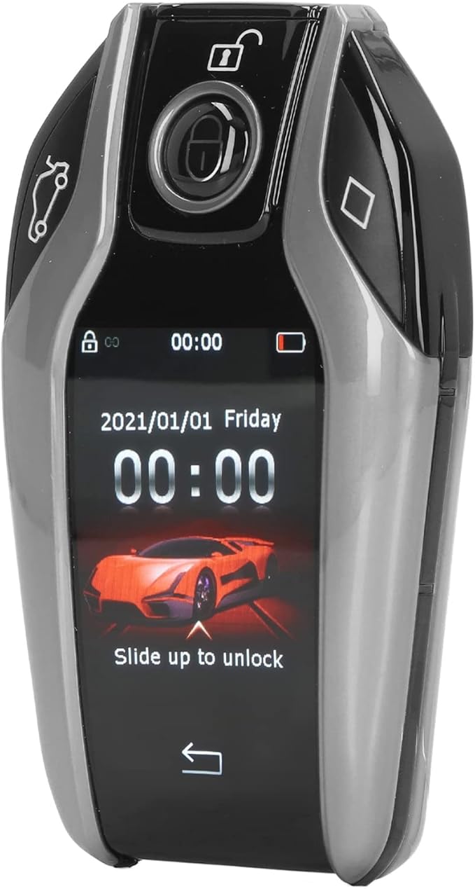 Greensen Tk800+ LCD Smart Key, Auto-Smart-Key, Uniersal Tk800 Alloy Frame, Keyless Entry, Auto-Smart-Key, Uniersal Tk800 with 15 Days Standby for Start Stop Engine Vehicles (Silver)