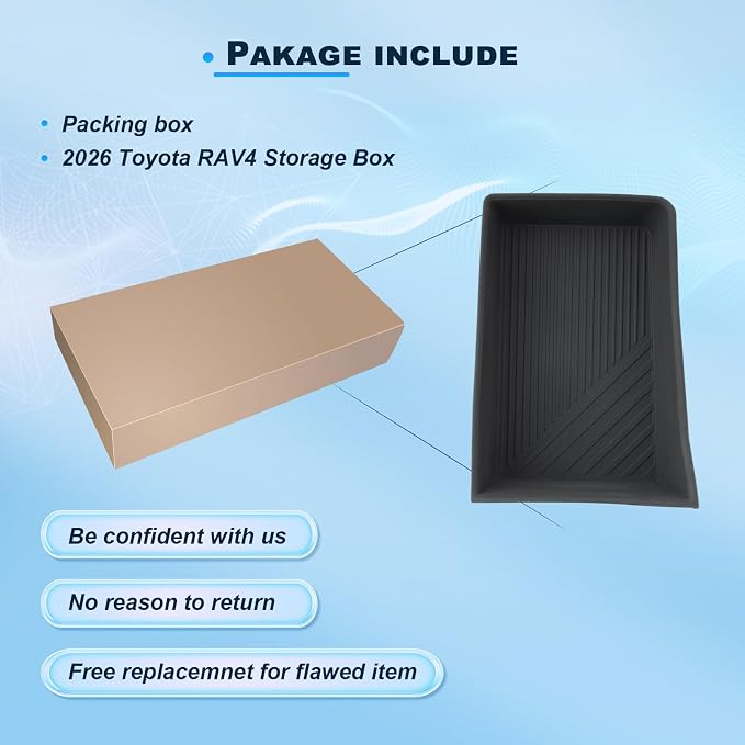 BIXUAN 2026 RAV 4 Wireless Charging Storage Box for 2026 Toyota RAV 4 Wireless Charger Removable Insert Drawer Tray 2026 RAV 4 Interior Accessories Center Console