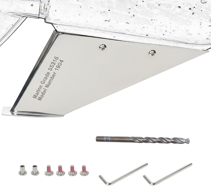 27061 Outboard Skeg Protector Guard for Mercury 70-175 HP Motor | SeaSierra-5004 Lower Unit Skeg Cover, Damage Repair, 70 90 115 135 140 150 175 HP, Marine Grade 316 Stainless