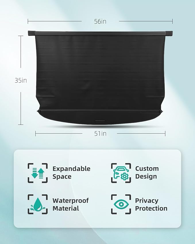 SCITOO Cargo Cover Shade for 2011-2013 Fit for Kia Sorento Accessories Anti-Peeping Trunk Retractable Rear Security Shade Cover