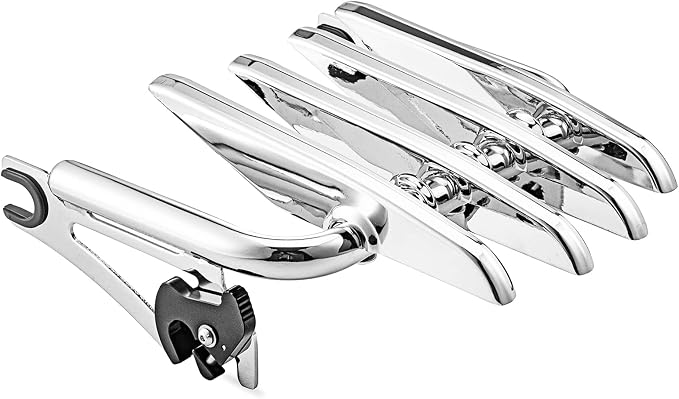 Mofun Chrome Luggage Rack Stealth Style Detachable Compatible with Harley Touring Street Electra Road Glide Road King 2009-2025, Fit Street Glide Accessories