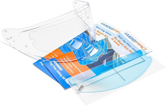 Universal Anti Fog Film for Motorcycle Helmet Visor,Helmet Face Shield Anti Fog Visor Insert,Fog Prevention Visor Lens on Cold Mornings and Rainy Days,Clear Vision Safer Rides,Simple but Effective