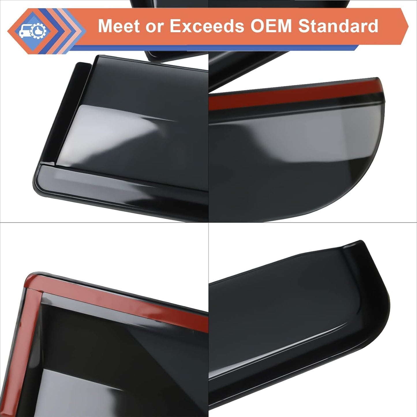 ZONFANT Window Rain Guards, Side Window Deflectors, Sun Visor Rain Vent Window Guards (4 Pcs) Compatible with 2022-2023 Tundra