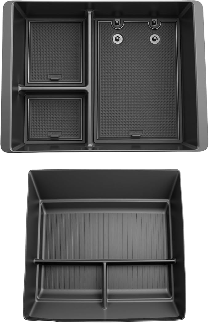 SKTU 2-Pack for 2025 2026 Nissan Armada Center Console Organizer for 2025 2026 Nissan Armada Console Tray 2025 2026 Armada Under Console Tray Nissan Armada 2025 2026 Accessories ABS Insert Organizer