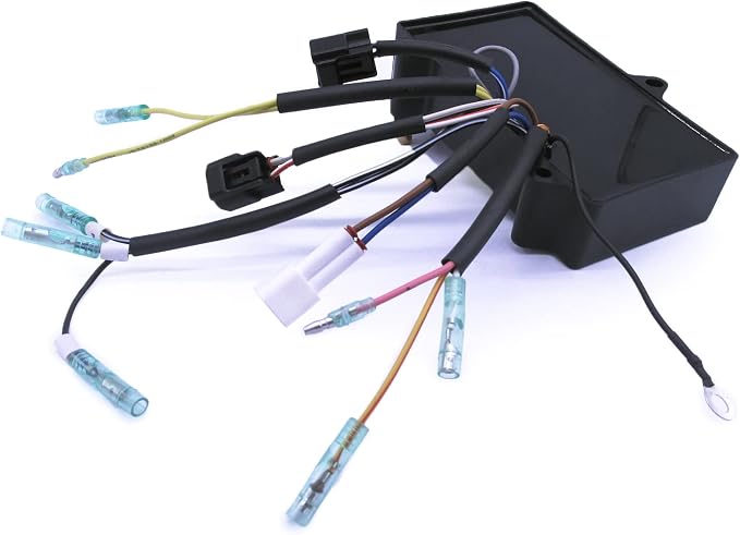 Boat Engine 6H2-85540-10 6H2-85540-11 6H2-85540-12 6H2-85540-13 ABS Ignitor Capacitor Discharge Ignition Coil Unit Assembly for Yamaha Outboard Motor 2-Stroke 50HP 60HP 70HP