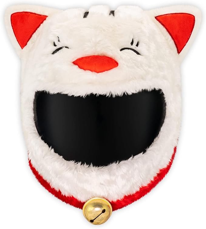 MotoLoot Helmet Cover for Motorcycle Helmet, Fun Rides and Gifts (Cover Only. Helmet Not Included) - Lucky Cat