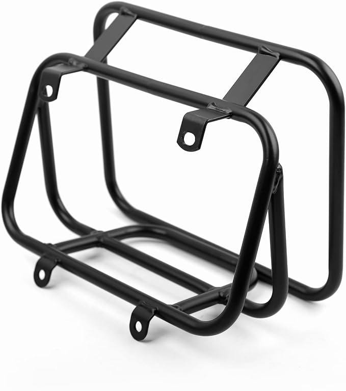 Mokuo Motorcycle Front Luggage Rack with Cargo Box in Heavy Iron Material Comaptible with Yamaha Zuma 125 2023,Black Color