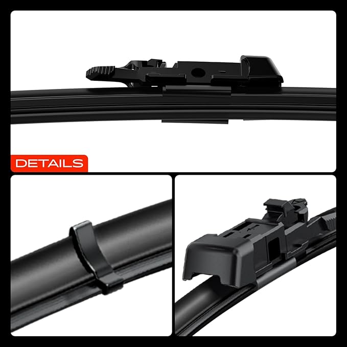 A-Premium 24"+18"+11" Windshield Wiper Blades Compatible with Chevrolet Trailblazer 2021-2024 - Front Rear Wipers Blade Set, TLP/RL2 with rib Arm Connector, with Wear Indicator & Towel (Pack of 3)