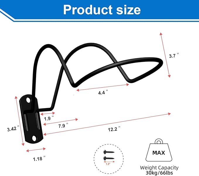 Helmet Wall Mount Display 2-Pack, Multifunctionnal Wall Mounted Helmet Holder Rack for Motorcycle, Hockey, Equestrian, Baseball, Football Helmets Storage, Black