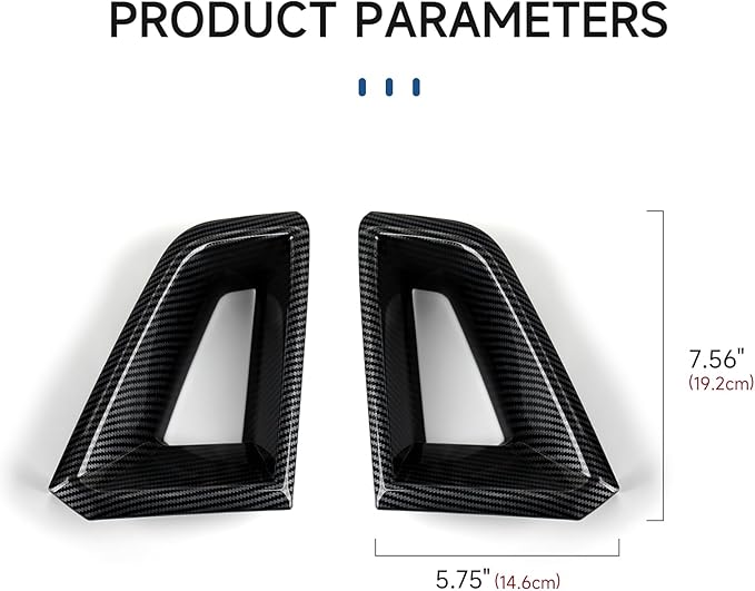 Car ABS Carbon Fiber Front Bumper Grille Cover Interior Trim Decal for Chevy Colorado 2023 2024 2025 2026 Accessories