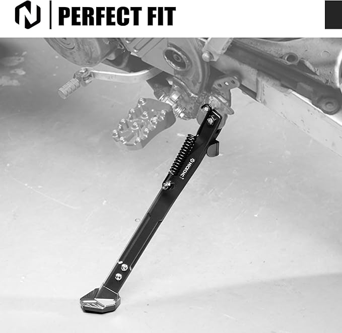 NICECNC Black Kickstand Kick Stand Adjustable Sidestand Compatible with Suzuki DRZ400/DRZ400E/DRZ400S/DRZ400SM 2000-2020 2021 2022 2023 2024 See Fitment (Accessories not Included)
