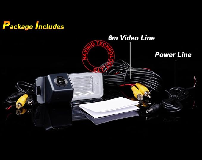 HD Color CCD Waterproof Vehicle Car Rear View Backup Camera, 170° Viewing Angle Reversing Camera for Skoda New Beetle Polo V 6R Passat CC Golf 6 Golf VI MK4 MK5 MK6 EOS Lupo