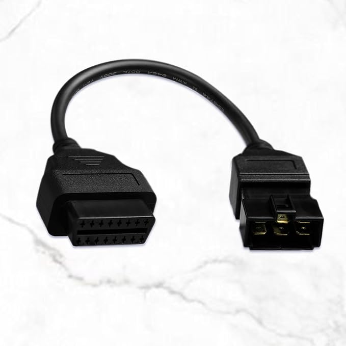 OBD2 Adapter Cable for HITACHI 24V Diesel Vehicles 6 Pin OBD2 16Pin to OBD1 6Pin OBDII Car Diagnostic Connector Compatible with OBD II Diagnostic Scanner