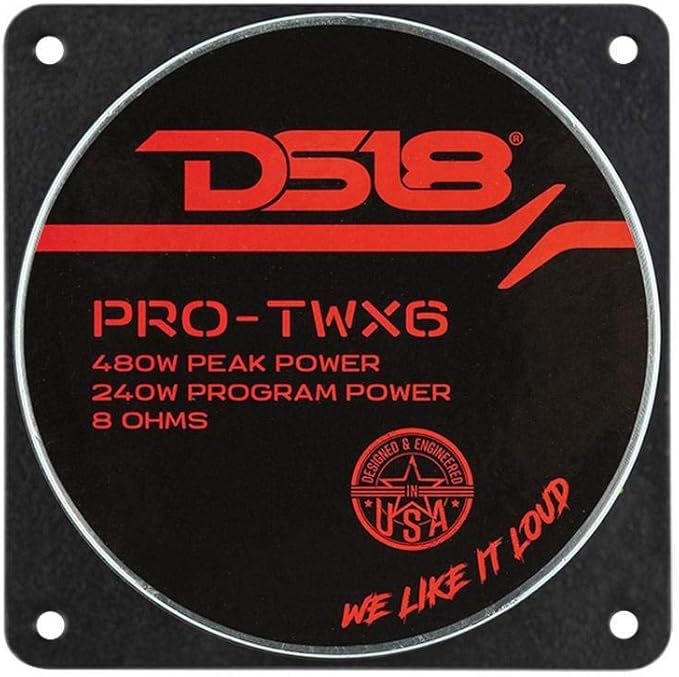 DS18 PRO-TWX6 1.5" Super Bullet Tweeter 600 Watts 4-Ohm - PRO Tweeters are The Best in The Pro Audio and Voceteo Market (Single)