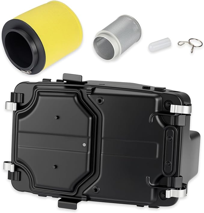 Air Filter Box & Lid Cap w/Lid Spring + Air Filter Complete Kit For Honda TRX450R 2004-2005 17210-HP1-000